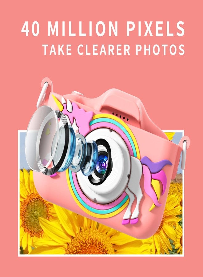 Snowall Kids Camera, Rainbow Design, 2.0 Inch LCD Screen, with 64GB Memory Card, Girls Toy - Image 3
